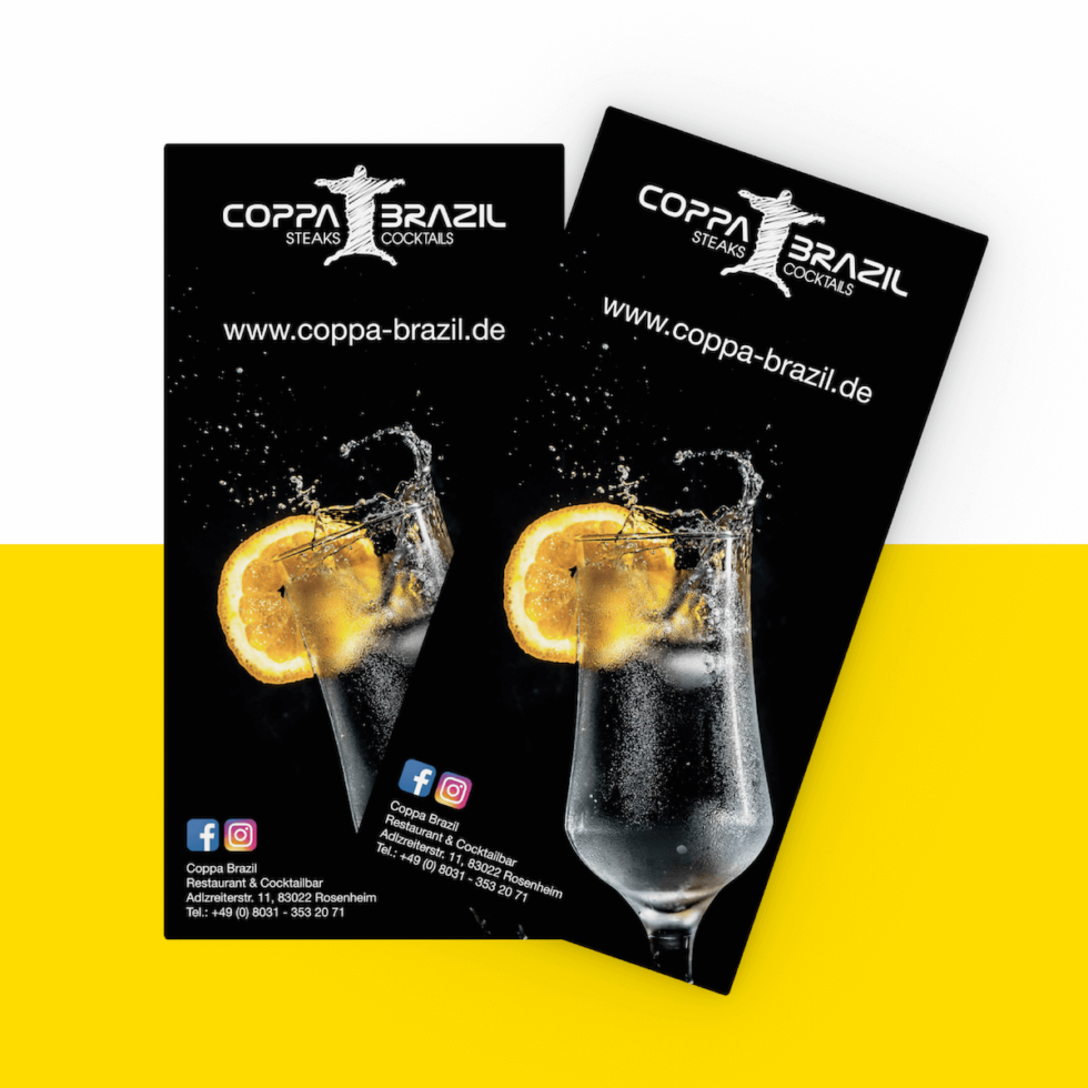 Ganzheitliches Corporate Design und Markenrichtlinien für das Coppa Brazil, Rosenheim – geschmacksRaum® WERBEAGENTUR