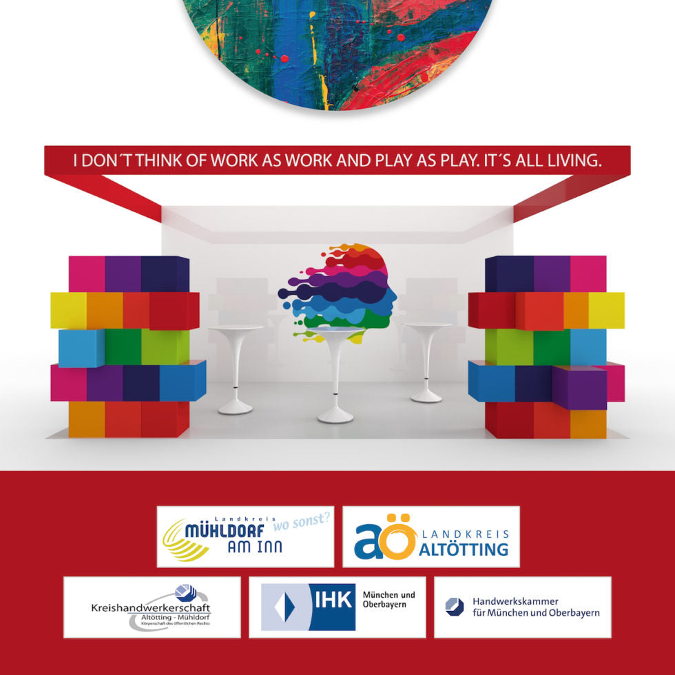 Strategische Schärfung des Marken-Images durch konsistentes Design – Kultur- und Kreativwirtschaft Inn-Salzach, Mühldorf a. Inn – geschmacksRaum® WERBEAGENTUR