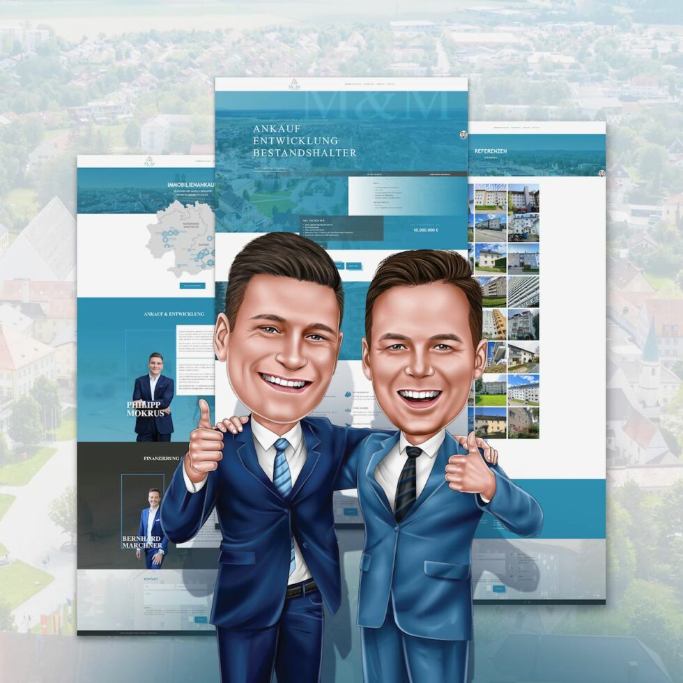 Modernes, responsives Webdesign für M&M7 Immobilien, Neuötting – UI/UX Umsetzung von geschmacksRaum® WERBEAGENTUR