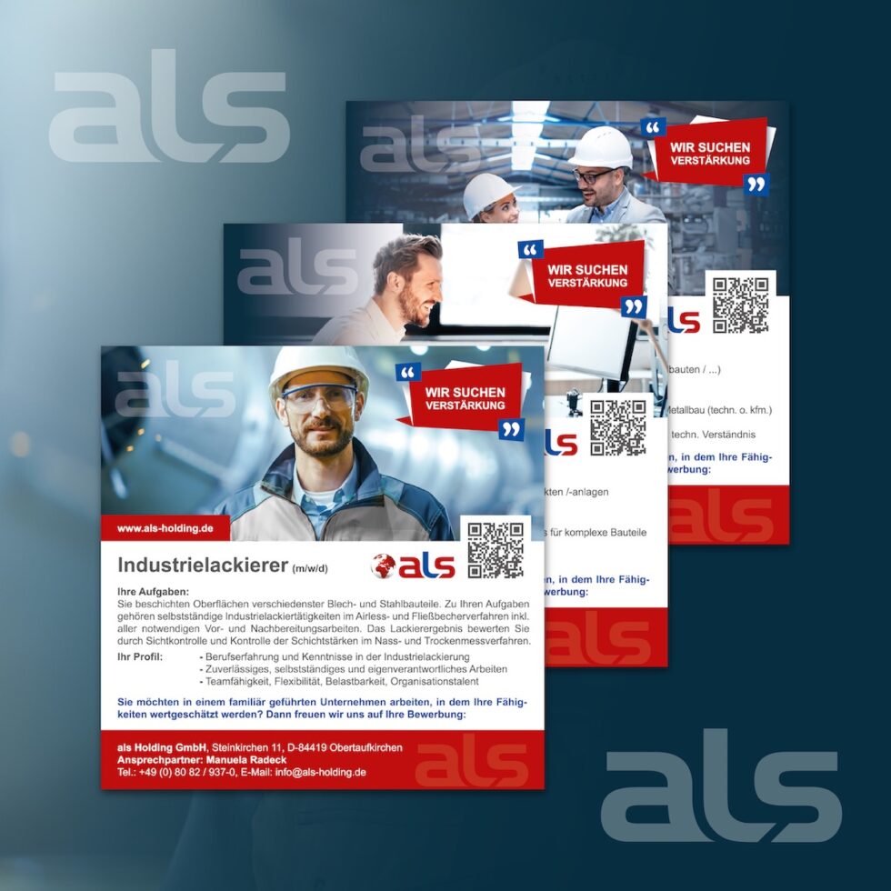 Kreative Anzeigengestaltung für Print- und Online-Kampagnen – Projekt als GmbH, Obertaufkirchen – geschmacksRaum® WERBEAGENTUR