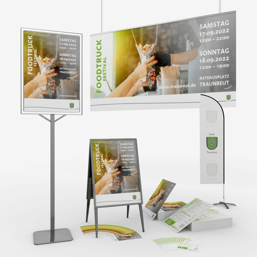 Kreative Anzeigengestaltung für Print- und Online-Kampagnen – Projekt Stadt Traunreut – geschmacksRaum® WERBEAGENTUR