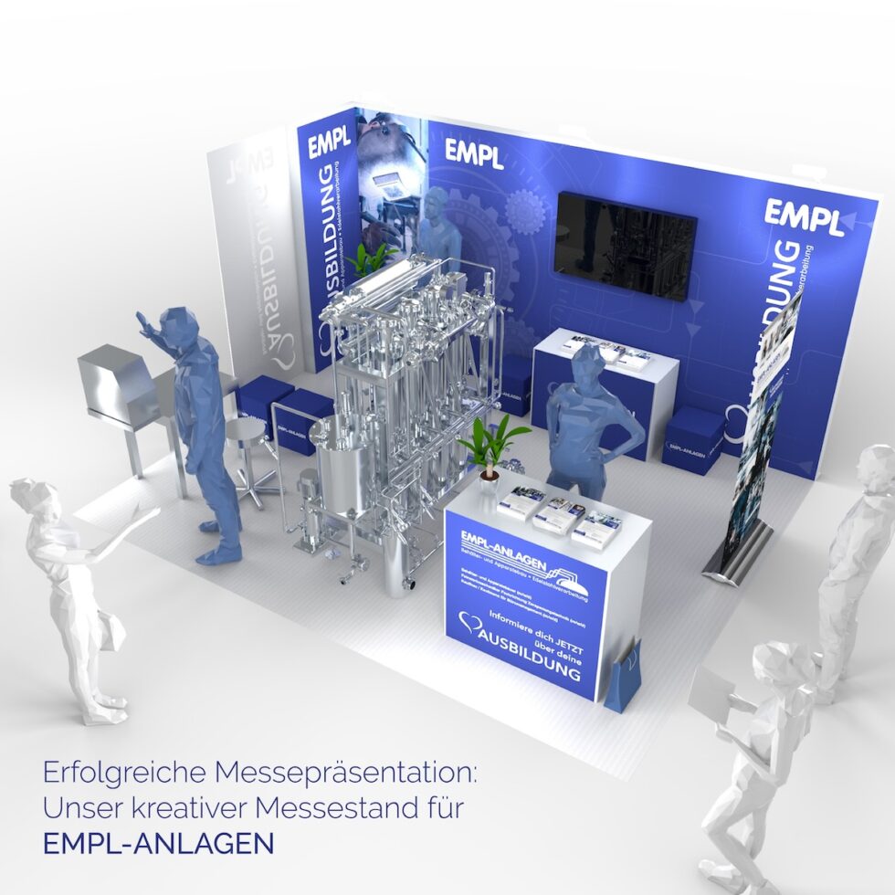 Strategische Messe-Kommunikation und visuelle Standbespielung für EMPL Anlagen, Behälter- und Apparatebauer, Schwindegg – geschmacksRaum® WERBEAGENTUR