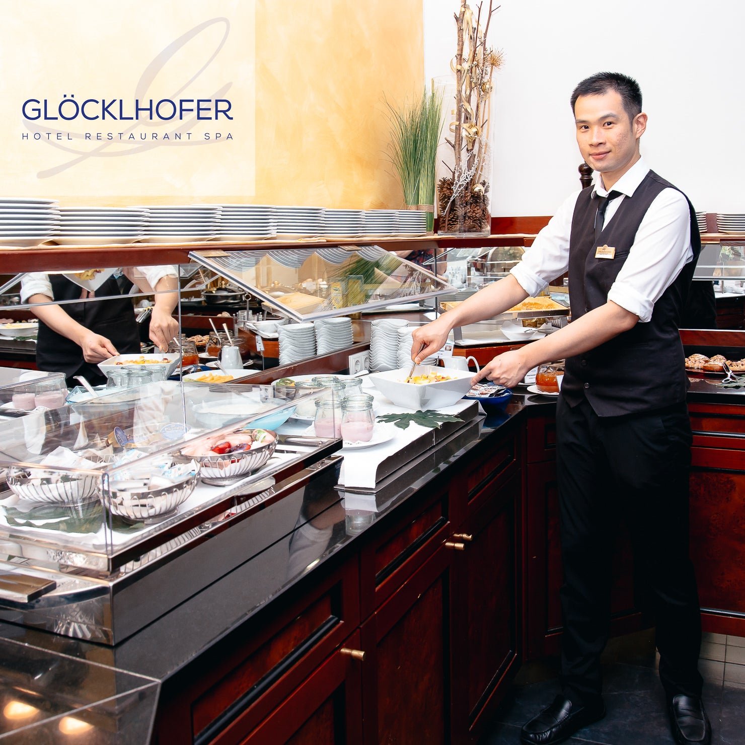 Atmosphärische Food-Photography und Interieur-Design im Restaurant Glöcklhofer -Frühstücksbuffet und Service – Visuelles Marketing von geschmacksRaum® WERBEAGENTUR