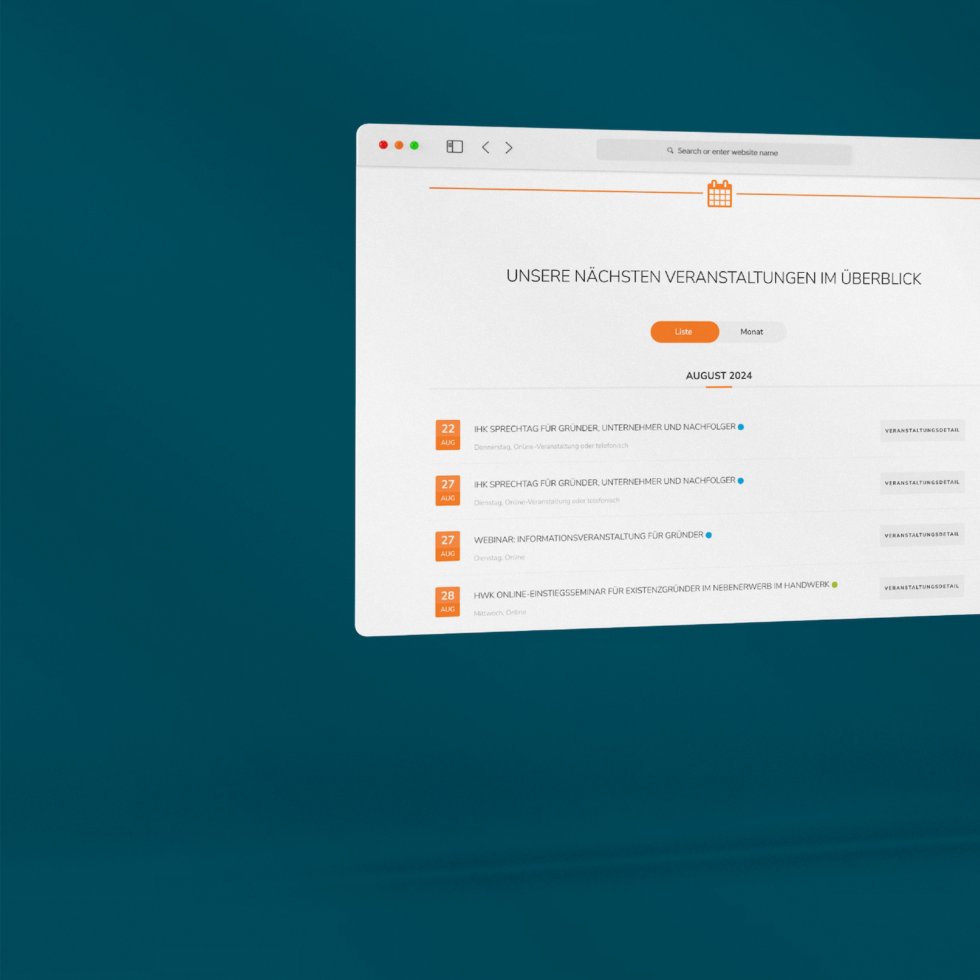 Ganzheitlicher Website-Relaunch mit Fokus auf User Experience für die Gründungsregion Inn-Salzach, ein Projekt der Landkreise Mühldorf a. Inn und Altötting – geschmacksRaum® WERBEAGENTUR