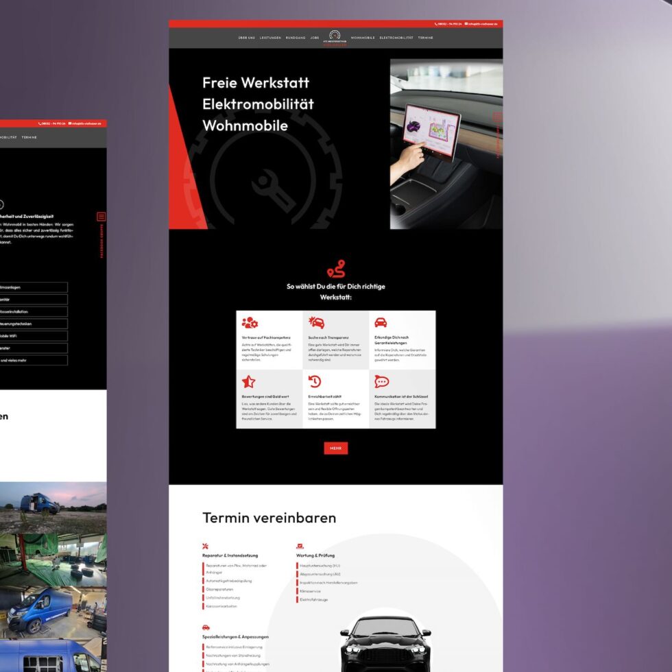 Ganzheitlicher Website-Relaunch mit Fokus auf User Experience für die Kfz-Werkstatt Tassilo Vielhauer in Obertaufkirchen – geschmacksRaum® WERBEAGENTUR