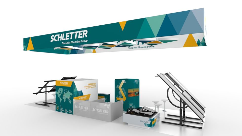 Visuelles Messe-Branding und grafische Ausstattung für die SCHLETTER Solar GmbH, Kirchdorf – geschmacksRaum® WERBEAGENTUR