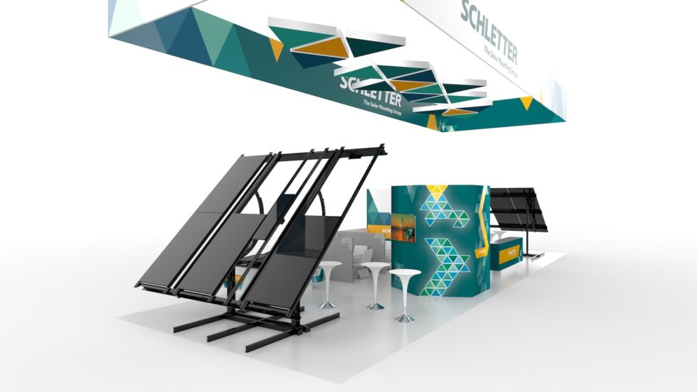 Visuelles Messe-Branding und grafische Ausstattung für die SCHLETTER Solar GmbH, Kirchdorf – geschmacksRaum® WERBEAGENTUR