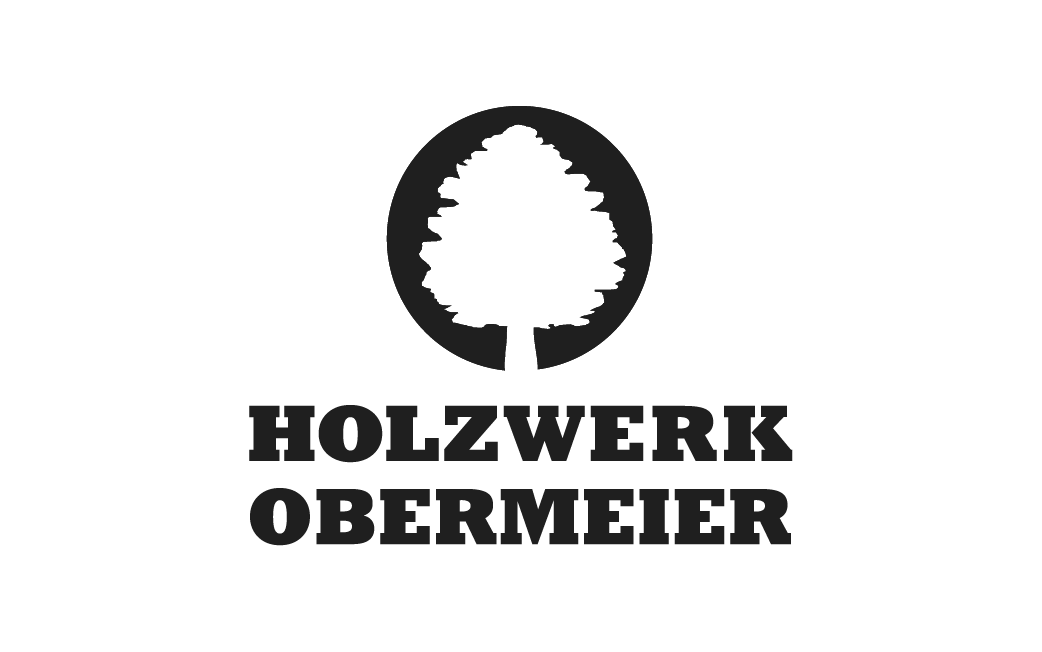 Holzwerk Obermeier Schwindegg – Branding, Corporate Design & Fotografie – Logo-Version auf hellem Hintergrund – geschmacksRaum® WERBEAGENTUR