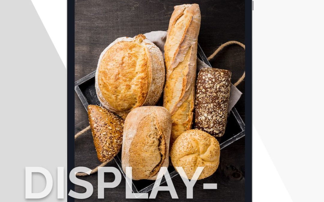 Thekenaufsteller und Display-Werbung für die Bäckerei & Konditorei Lohmayer