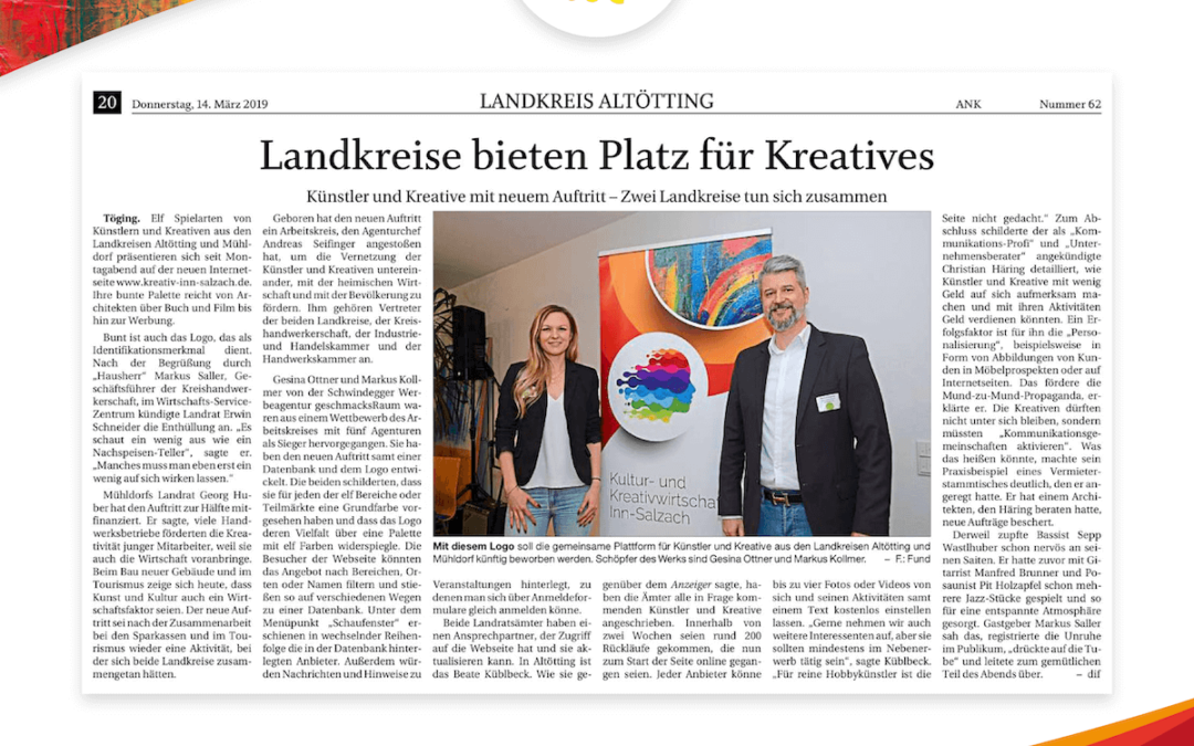 Präsentation von Logo und Website der Kultur- und Kreativwirtschaft Inn-Salzach