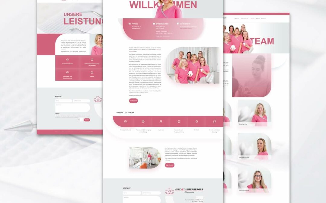 Professionelles Praxis-Webdesign für Zahnärztin Margot Unterberger